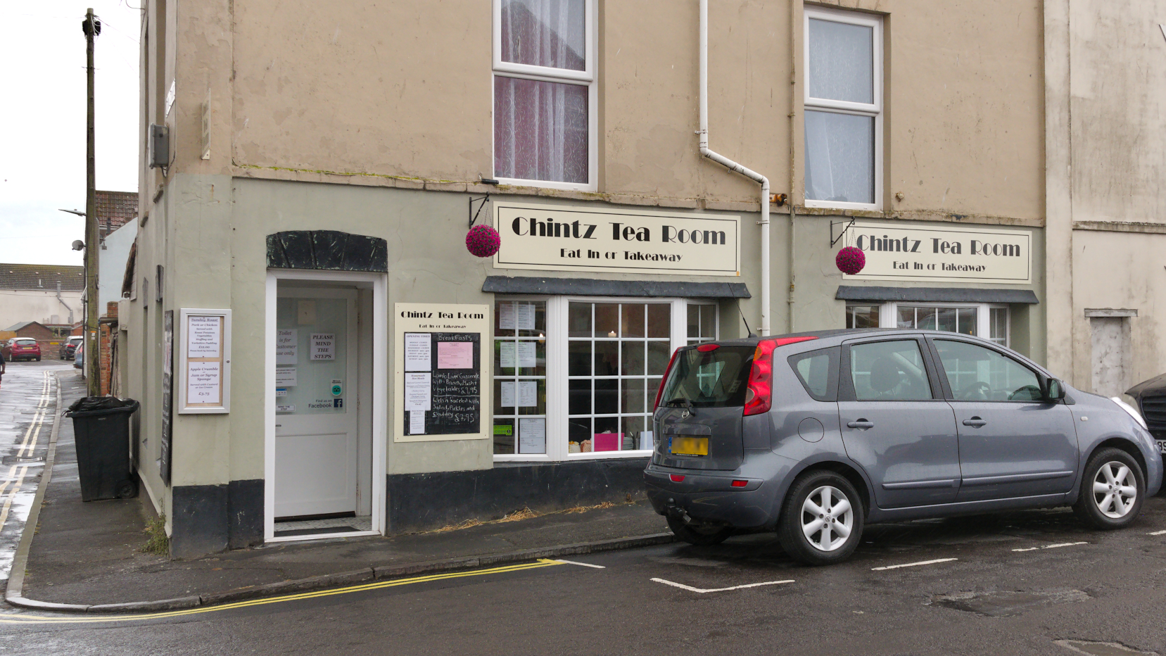 Chintz Tea Room viewed from the street.
